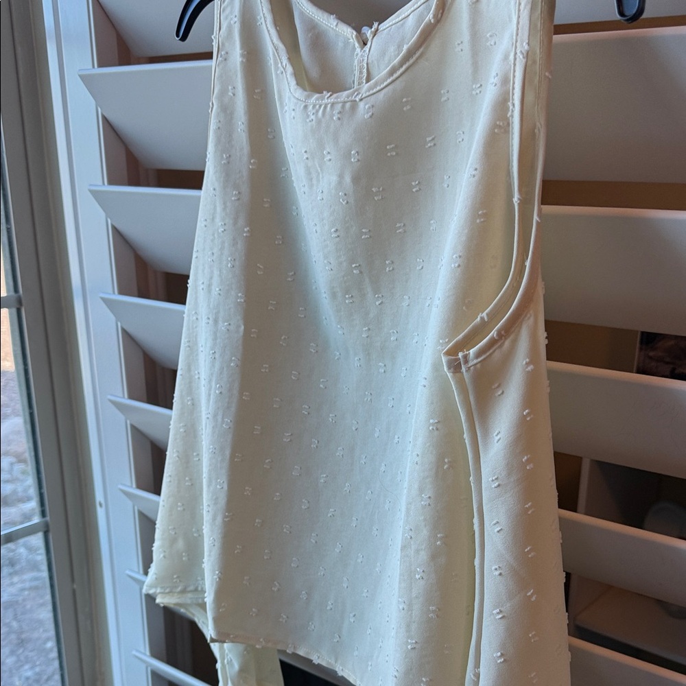 Elegant Cream Sleeveless Top